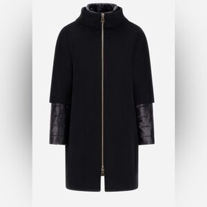 HERNO COAT IN LUXURY WOOL AND NYLON